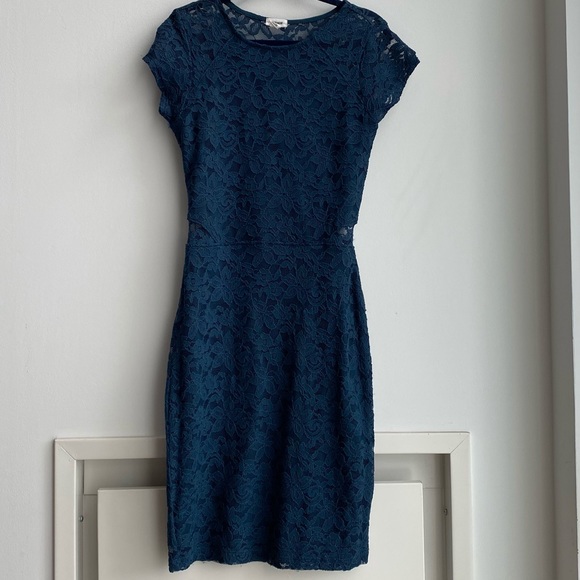 Blue lace dress